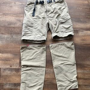 Men’s Northface convertible pants Khaki size M/M